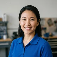 AI-generated portrait of Morgan Reed, a fictional technician