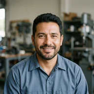 AI-generated portrait of Jordan Hale, a fictional technician
